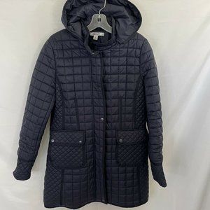 Dkny Womens Navy Blue Quilted Jacket 